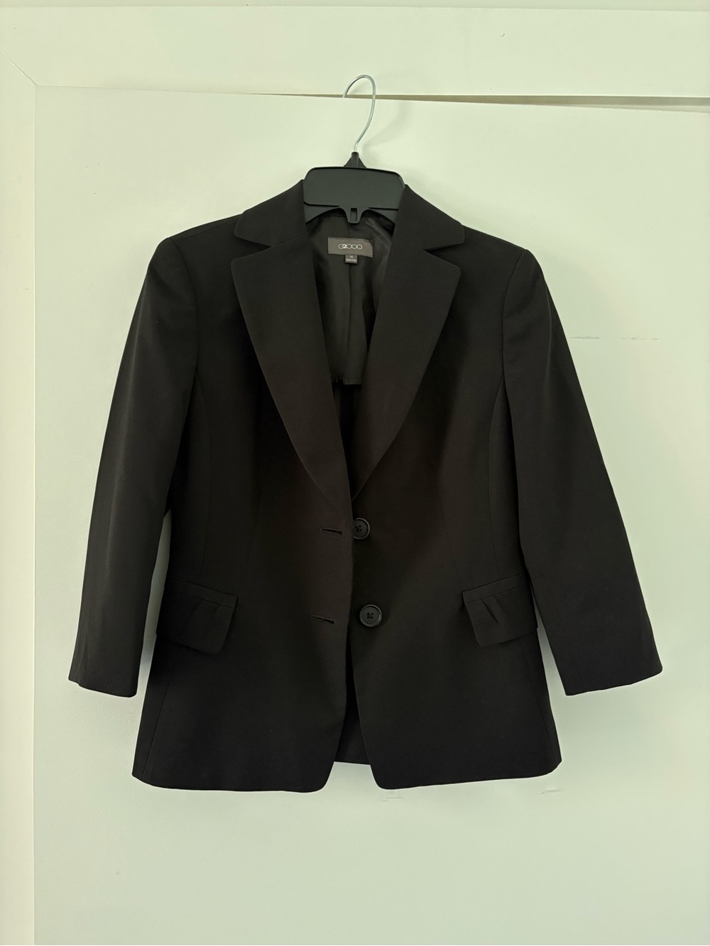 Black Women's Tailored Blazer - Classic Two-Button Jacket